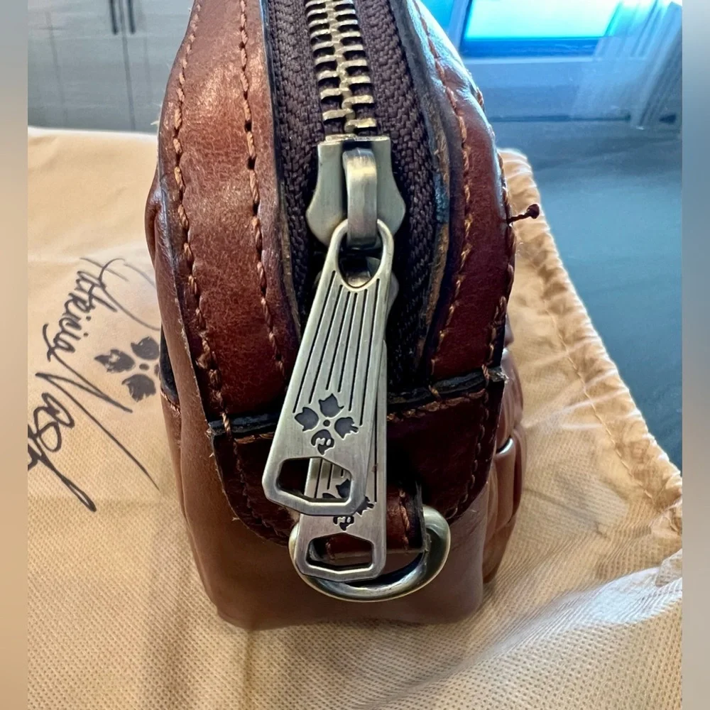 Patricia Nash Woven Brown Leather Crossbody Bag - Picture 7 of 11